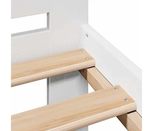 Gulta Bez Matrača, Balts, 160X200 Cm, Priedes Masīvkoks Vidaxl