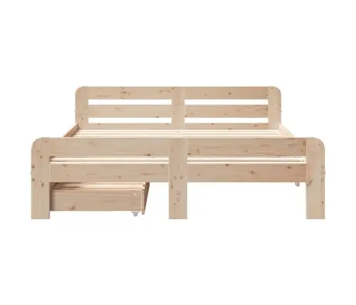 Gulta Bez Matrača, 150X200 Cm, Priedes Masīvkoks Vidaxl