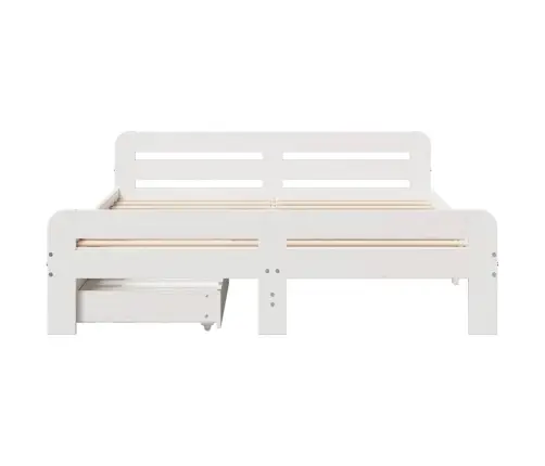 Voodiraam Ilma Madratsita, Valge, 150 X 200 cm Männipuit