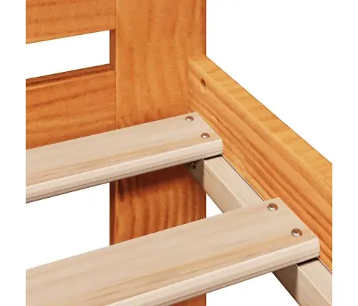 Voodiraam Ilma Madratsita, Vahapruun, 140 X 200 cm Männipuit