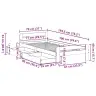 Lovos Rėmas Su Be Čiužinio, Ruda, 75X190cm Pušies Masyvas