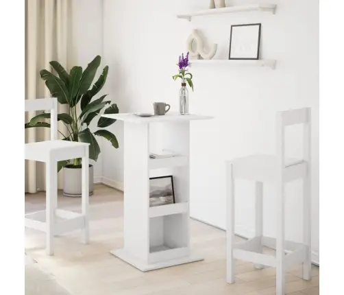 Bāra Galds Ar Uzglabāšanu, 60X60X102 Cm, Inženierijas Koks Vidaxl