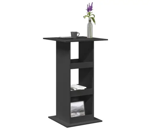 Baarilaud Hoiuriiuliga, Must, 60X60X102 cm Tehispuit