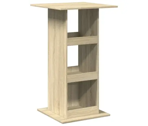 Bāra Galds Ar Uzglabāšanu Ozola 60X60X102 Cm Inženierijas Koks Vidaxl