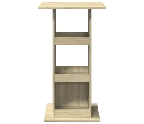 Bāra Galds Ar Uzglabāšanu Ozola 60X60X102 Cm Inženierijas Koks Vidaxl