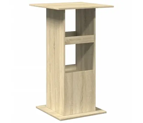 Bāra Galds Ar Uzglabāšanu Ozola 60X60X102 Cm Inženierijas Koks Vidaxl