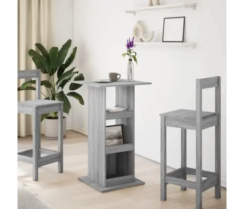 Bāra Galds Ar Uzglabāšanu, 60X60X102 Cm, Inženierijas Koks Vidaxl