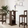 Bāra Galds Ar Uzglabāšanu 60X60X102 Cm Inženierijas Koks Vidaxl