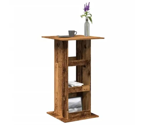 Baarilaud Hoiuriiuliga, Vana Puit, 60X60X102 cm Tehispuit