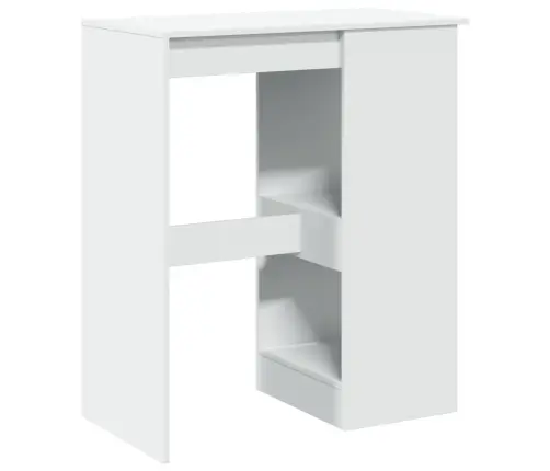 Baro Stalas Su Laikikliais, Baltas, 90X47,5X103,5cm Mediena Baro Stalas Su Laikikliais, Baltas, 90X47,5X103,5cm Mediena