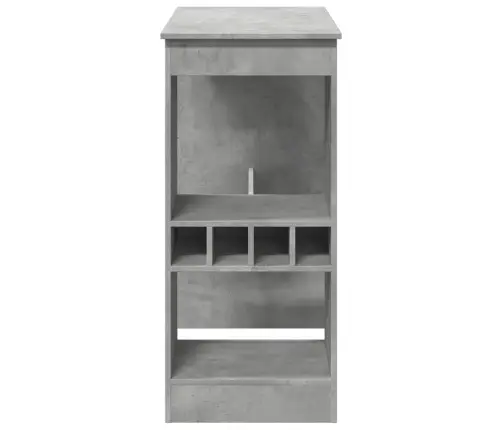 Bāra Galds Ar Plauktiem, Betona Pelēks, 90X47,5X103,5 Cm Vidaxl