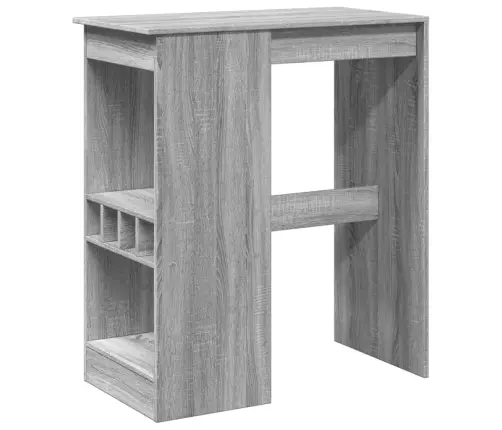 Baro Stalas Su Laikikliais, Pilkas, 90X47,5X103,5cm Mediena