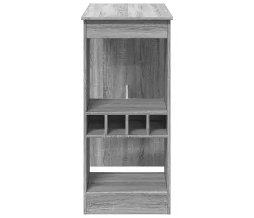 Baro Stalas Su Laikikliais, Pilkas, 90X47,5X103,5cm Mediena