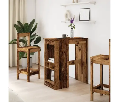 Baarilaud Riiulitega, Vana Puit, 90X47,5X103,5 cm Tehispuit