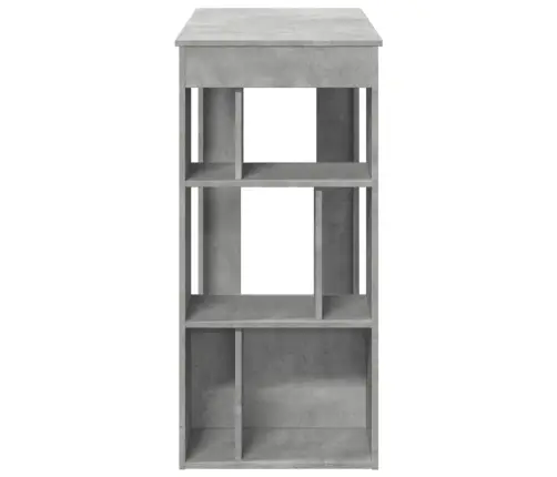 Bāra Galds Ar Plauktiem Pelēks 102X50X103,5Cm Inženierijas Koks Vidaxl