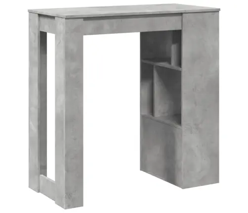 Bāra Galds Ar Plauktiem Pelēks 102X50X103,5Cm Inženierijas Koks Vidaxl