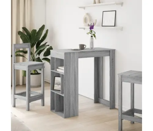 Bāra Galds Ar Plauktiem, 102X50X103,5 Cm, Inženierijas Koks Vidaxl