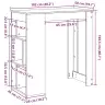 Bāra Galds Ar Plauktiem, 102X50X103,5 Cm, Inženierijas Koks Vidaxl
