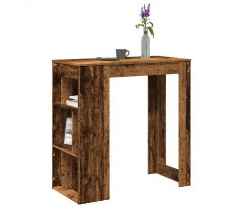 Bāra Galds Ar Plauktiem, 102X50X103,5 Cm, Inženierijas Koks Vidaxl