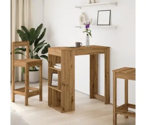 Bāra Galds Ar Plauktiem, 102X50X103,5 Cm, Inženierijas Koks Vidaxl