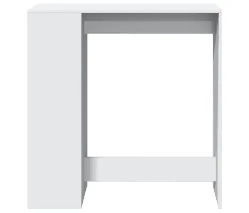 Bāra Galds Ar Plauktiem, Balts, 101X40X103,5 Cm Vidaxl