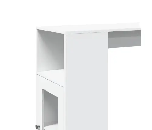 Bāra Galds Ar Plauktiem, Balts, 101X40X103,5 Cm Vidaxl