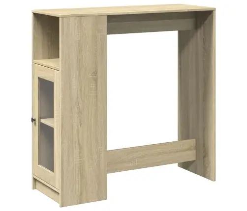 Bāra Galds Ar Plauktiem, Ozola Krāsa, 101X40X103,5 Cm Vidaxl