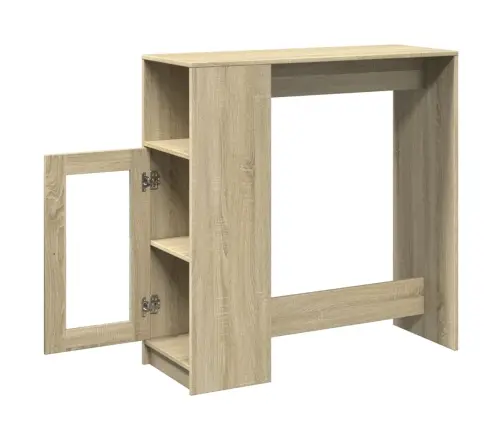 Bāra Galds Ar Plauktiem, Ozola Krāsa, 101X40X103,5 Cm Vidaxl