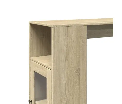 Bāra Galds Ar Plauktiem, Ozola Krāsa, 101X40X103,5 Cm Vidaxl