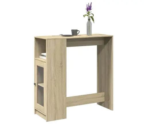 Bāra Galds Ar Plauktiem, Ozola Krāsa, 101X40X103,5 Cm Vidaxl