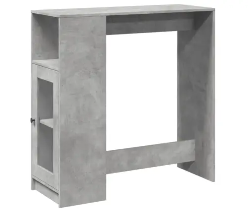 Baarilaud Riiulitega, Betoonhall, 101X40X103,5 Cm Tehispuit