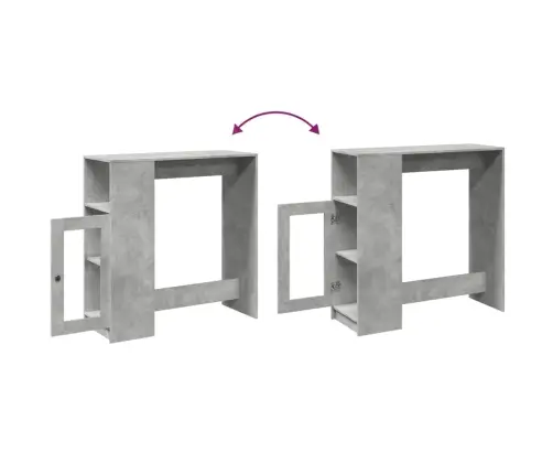 Baarilaud Riiulitega, Betoonhall, 101X40X103,5 Cm Tehispuit