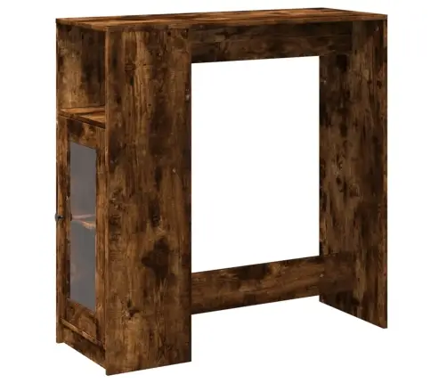 Baro Stalas Su Lentynomis, Dūminis, 101X40X103,5cm Mediena