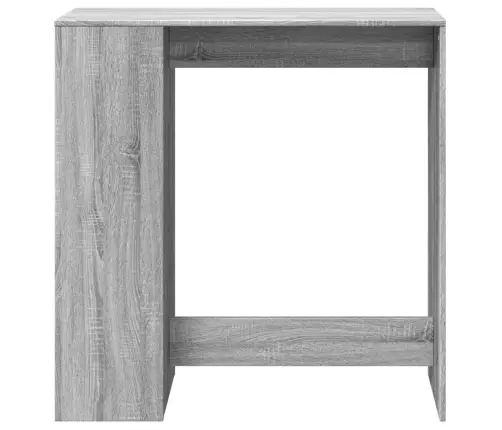 Bāra Galds Ar Plauktiem, Pelēka Koka, 101X40X103,5 Cm Vidaxl