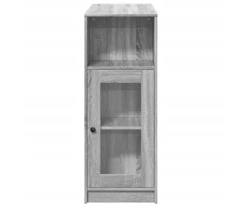 Bāra Galds Ar Plauktiem, Pelēka Koka, 101X40X103,5 Cm Vidaxl