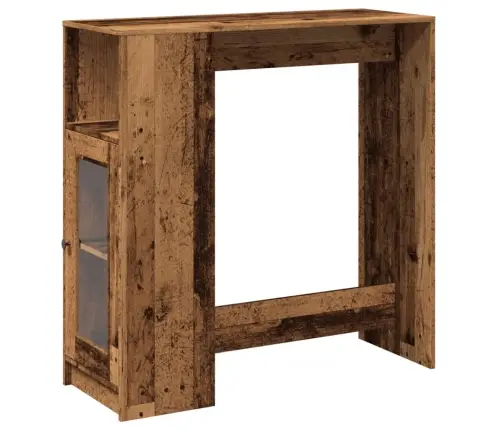 Bāra Galds Ar Plauktiem, Veca Koka, 101X40X103,5 Cm Vidaxl