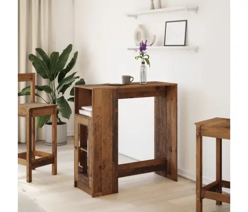 Bāra Galds Ar Plauktiem, Veca Koka, 101X40X103,5 Cm Vidaxl