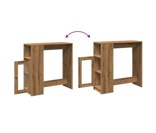 Bāra Galds Ar Plauktiem, Koka Krāsa, 101X40X103,5 Cm Vidaxl