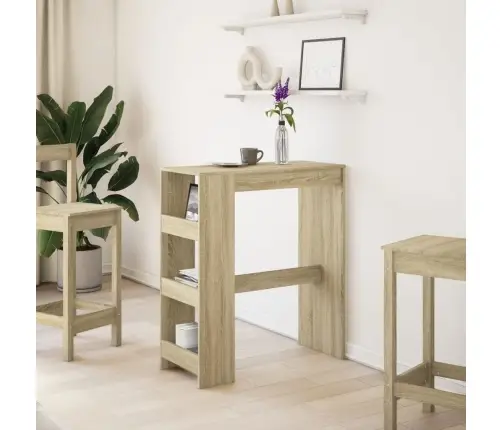 Bāra Galds Ar Plauktiem, Ozola Krāsa, 90X40X103,5 Cm Vidaxl
