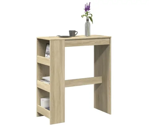 Bāra Galds Ar Plauktiem, Ozola Krāsa, 90X40X103,5 Cm Vidaxl