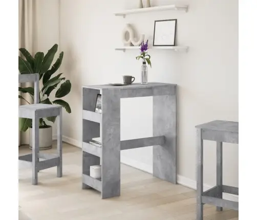 Baarilaud Riiulitega, Betoonhall, 90X40X103,5 cm Tehispuit