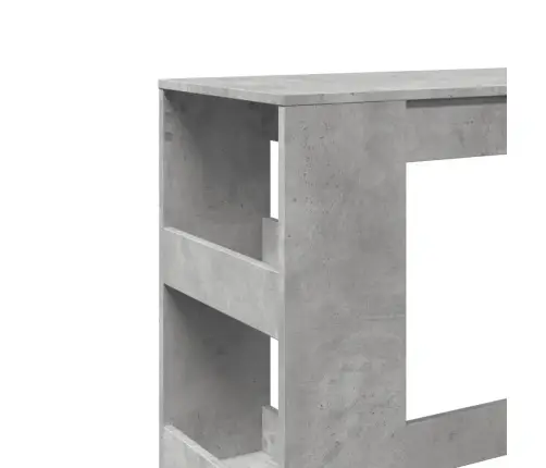 Baarilaud Riiulitega, Betoonhall, 90X40X103,5 cm Tehispuit