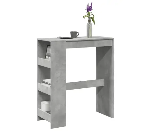 Baarilaud Riiulitega, Betoonhall, 90X40X103,5 cm Tehispuit