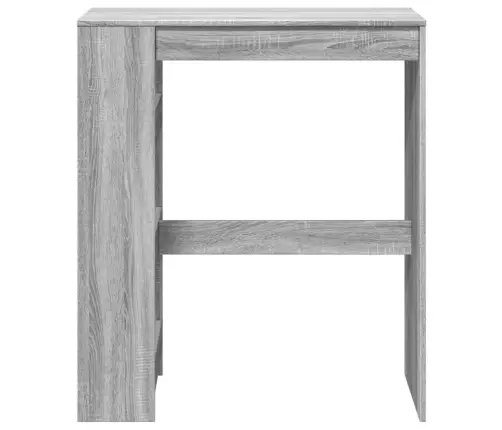 Bāra Galds Ar Plauktiem, Pelēka Koka, 90X40X103,5 Cm Vidaxl