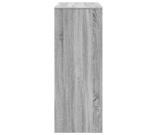 Bāra Galds Ar Plauktiem, Pelēka Koka, 90X40X103,5 Cm Vidaxl