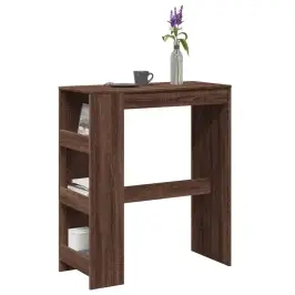 Bāra Galds Ar Plauktiem, Brūna Ozola, 90X40X103,5 Cm Vidaxl Bāra Galds Ar Plauktiem, Brūna Ozola, 90X40X103,5 Cm Vidaxl