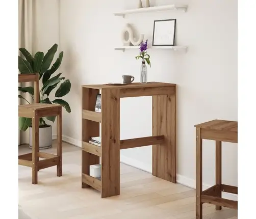 Bāra Galds Ar Plauktiem, Koka Krāsa, 90X40X103,5 Cm Vidaxl