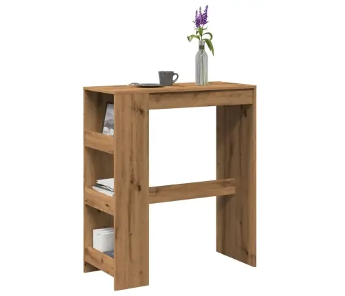 Bāra Galds Ar Plauktiem, Koka Krāsa, 90X40X103,5 Cm Vidaxl