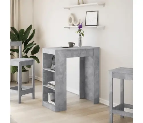 Baarilaud Riiulitega, Betoonhall, 95X47X103,5 cm Tehispuit