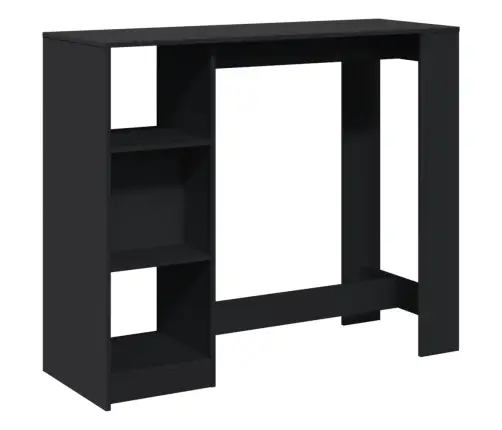 Baarilaud Riiuliga, Valge, 124X46X103,5 cm Tehispuit